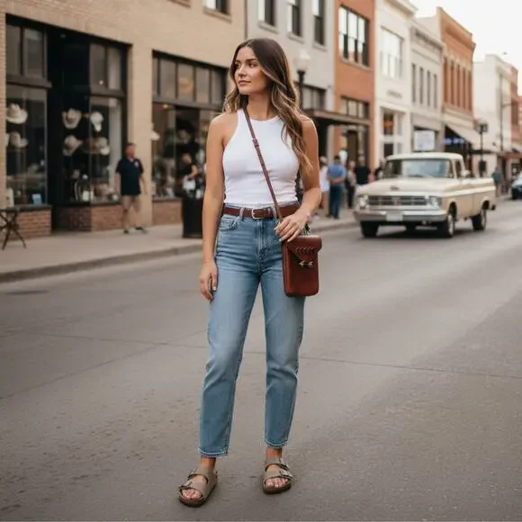 Montana West Leather Mini Crossbody Tobacco Brown Western Phone Bag - Picture 9 of 9